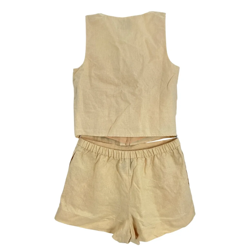 Reformation Sleeveless Yellow Gemma Two Piece Set Size XS